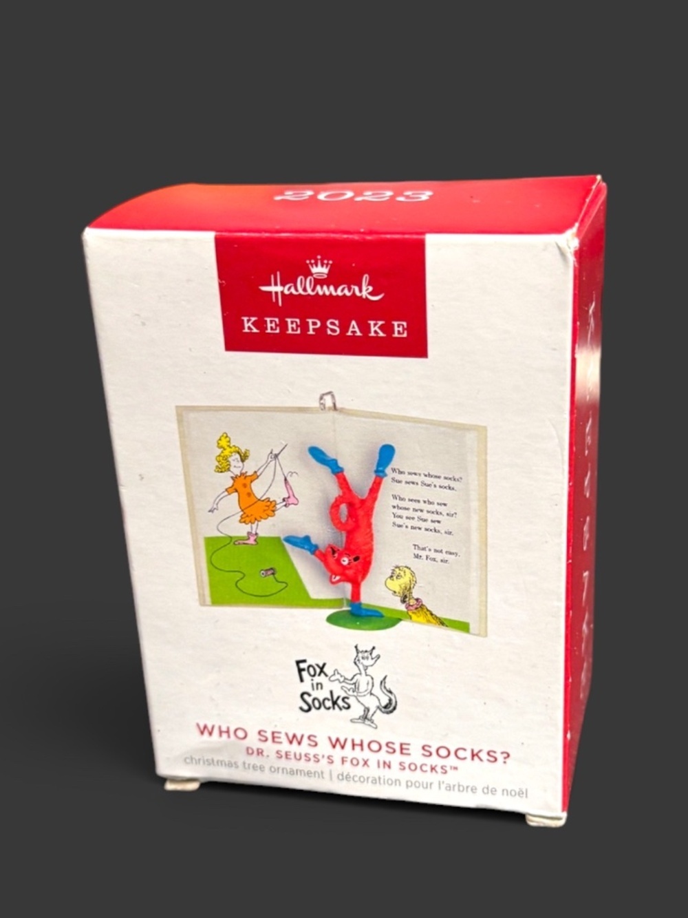 Hallmark 2023 Dr Seuss Fox in Socks Christmas Ornament NIB - Picture 13 of 15
